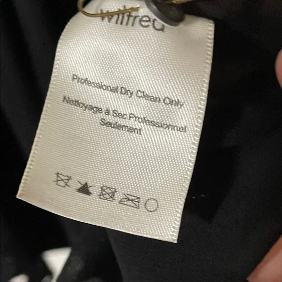 Wilfred Black 3/4 Length Sleeve Eyelet Dress Size XXS - Picture 7 of 12